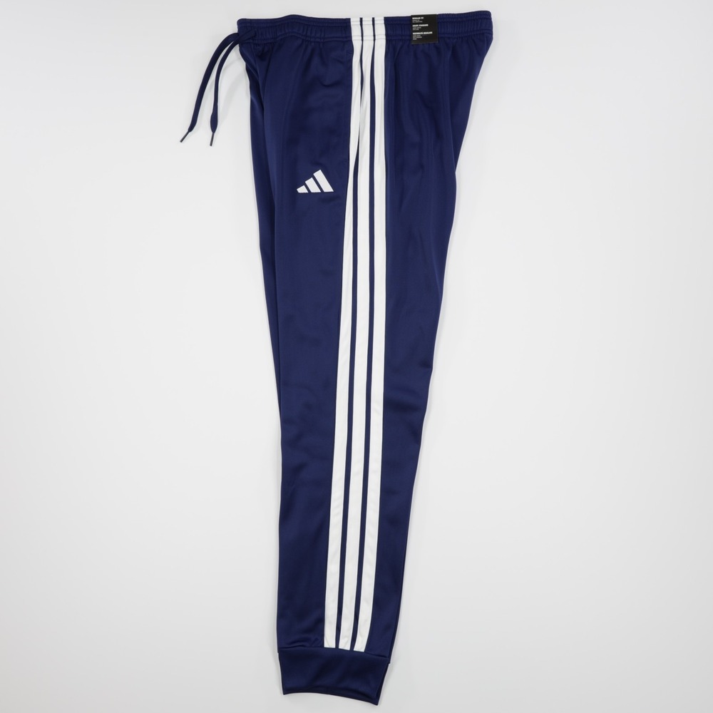 Adidas Men's 3 Stripes Tricot Regular Tapered Lightweight Track‎ Pants Blue M - Picture 8 of 13